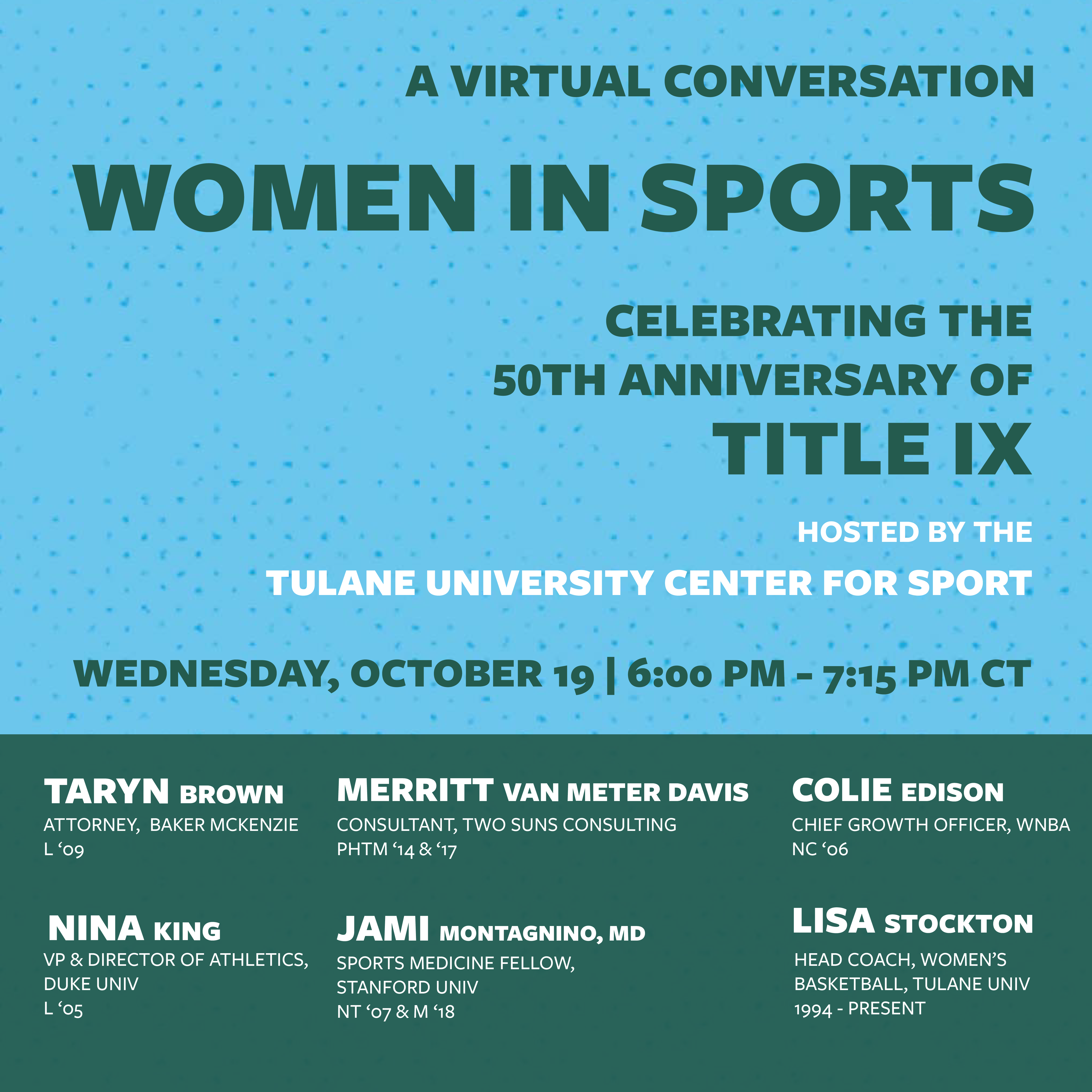 Women In Sports Celebrating The 50th Anniversary Of Title Ix Tulane 0867